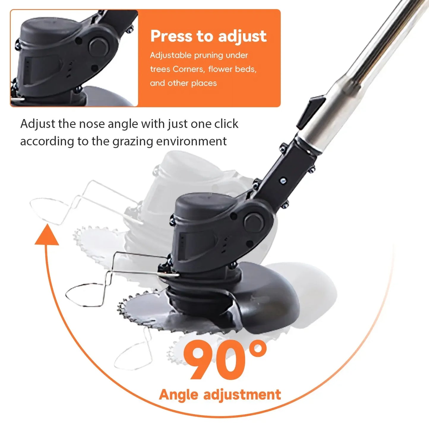 21V Electric Cordless Grass Trimmer 850W Portable Lawn Mower Adjustable Brush Cutter Weeder Pruning Tool Gardening Machine