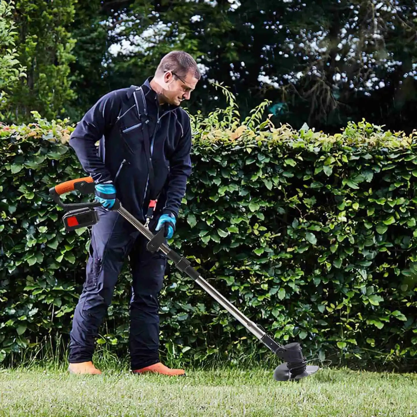 21V Electric Cordless Grass Trimmer 850W Portable Lawn Mower Adjustable Brush Cutter Weeder Pruning Tool Gardening Machine